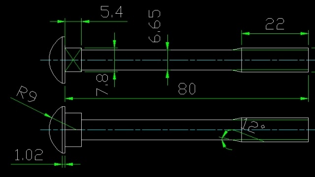File thiết kế Bản vẽ autocad chi tiết bu lông ốc vít
